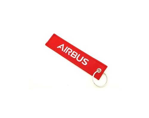Airbus Remove Before Flight Safety Tag Keychain red aviation tag