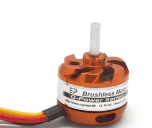 D3530 1700KV Brushless Motor gold and silver finish