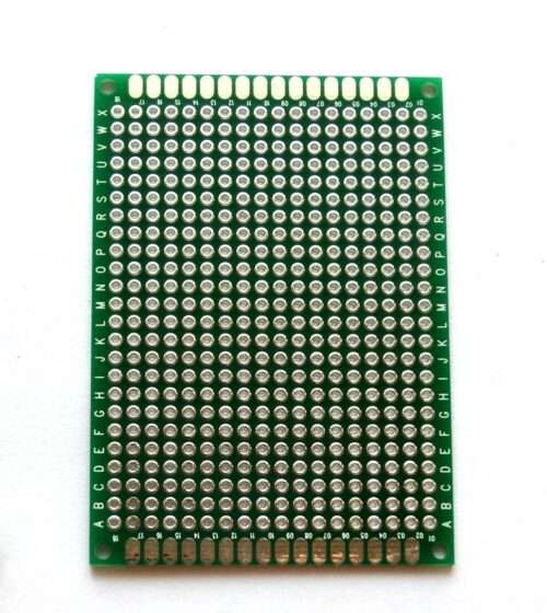 5x7cm Universal PCB Prototype Board – Double-Sided 2 Pcs 5x7cm double-sided universal PCB prototype board with green solder pads