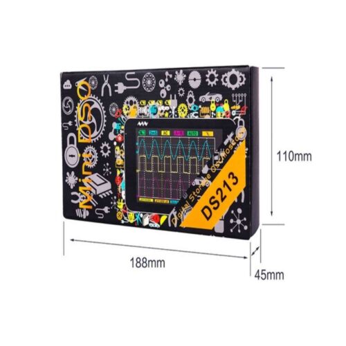 DS213 mini portable digital oscilloscope display