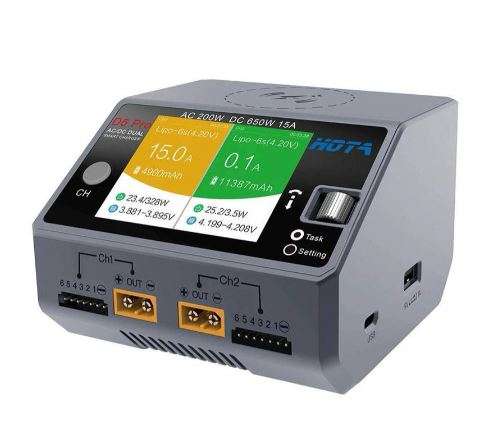 HOTA D6 Pro 325W, 1-6S Dual Channel AC/DC, Wireless Charging