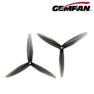 Gemfan 7050 Hurricane PC clear gray three-blade propeller close-up