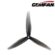 Gemfan 7050 Hurricane PC three-blade propellers in clear gray, 2 pairs
