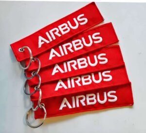 Airbus Remove Before Flight keychain aviation safety tag