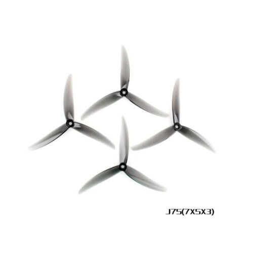 HQProp J75(7X5X3) Light Grey (2CW+2CCW)-Poly Carbonate Triblade Propeller (2)