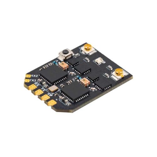 XR4 Gemini Xrossband Dual-Band ELRS Receiver with diversity antennas.