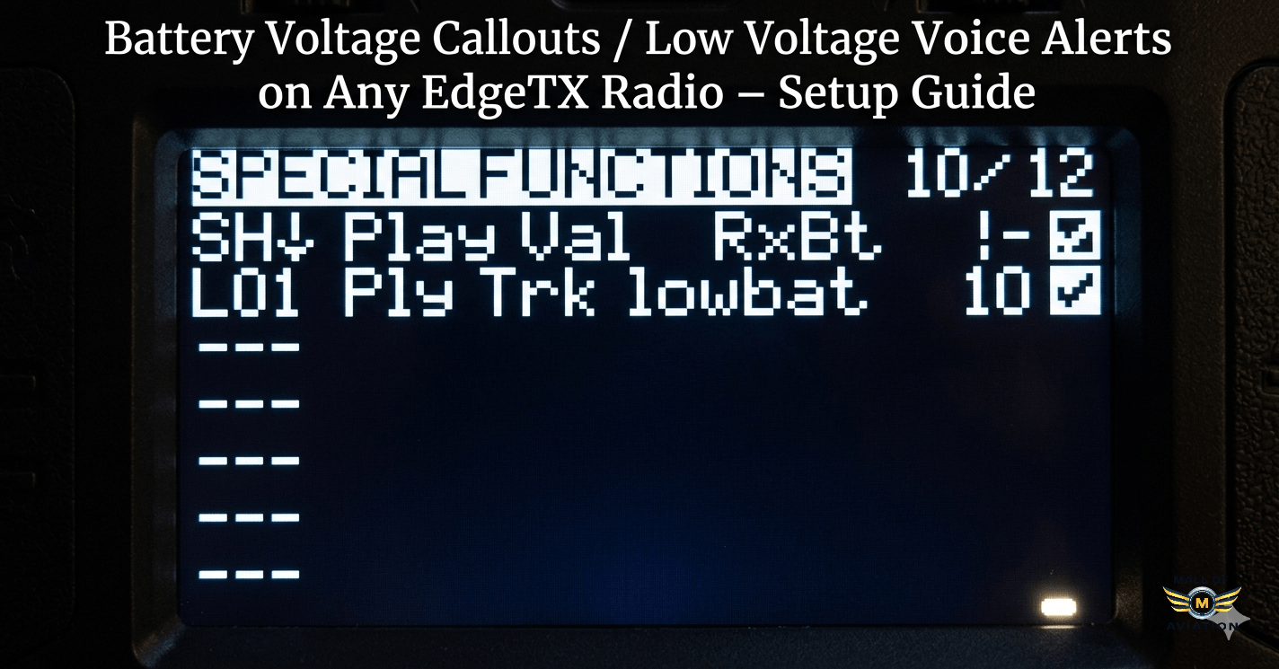 battery voltage callouts low voltage voice alerts on edgetx