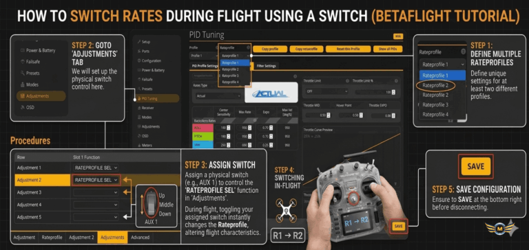 How to Switch Rates During Flight Using a Switch