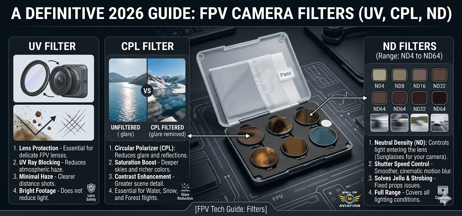 understanding UV CPL and ND filters for drone camera photography and video exposure control